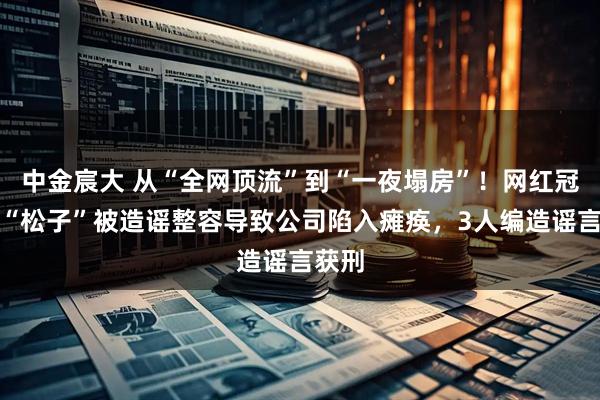 中金宸大 从“全网顶流”到“一夜塌房”！网红冠军犬“松子”被造谣整容导致公司陷入瘫痪，3人编造谣言获刑